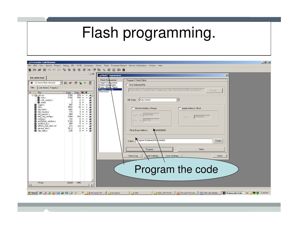 Flash programming | Freescale Semiconductor TWR-MCF52259-Ethenet User Manual | Page 148 / 166
