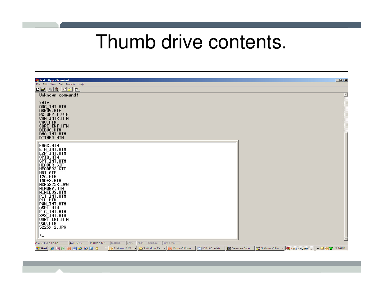 Thumb drive contents | Freescale Semiconductor TWR-MCF52259-Ethenet User Manual | Page 164 / 166