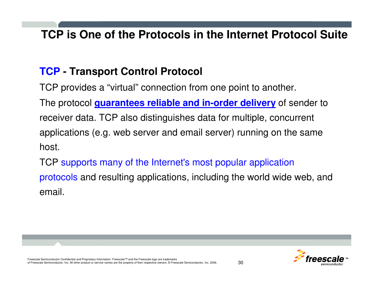 Tcp - transport control protocol | Freescale Semiconductor TWR-MCF52259-Ethenet User Manual | Page 31 / 166