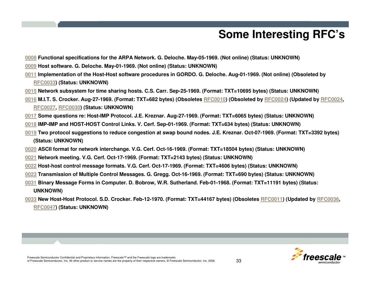 Some interesting rfc’s | Freescale Semiconductor TWR-MCF52259-Ethenet User Manual | Page 34 / 166