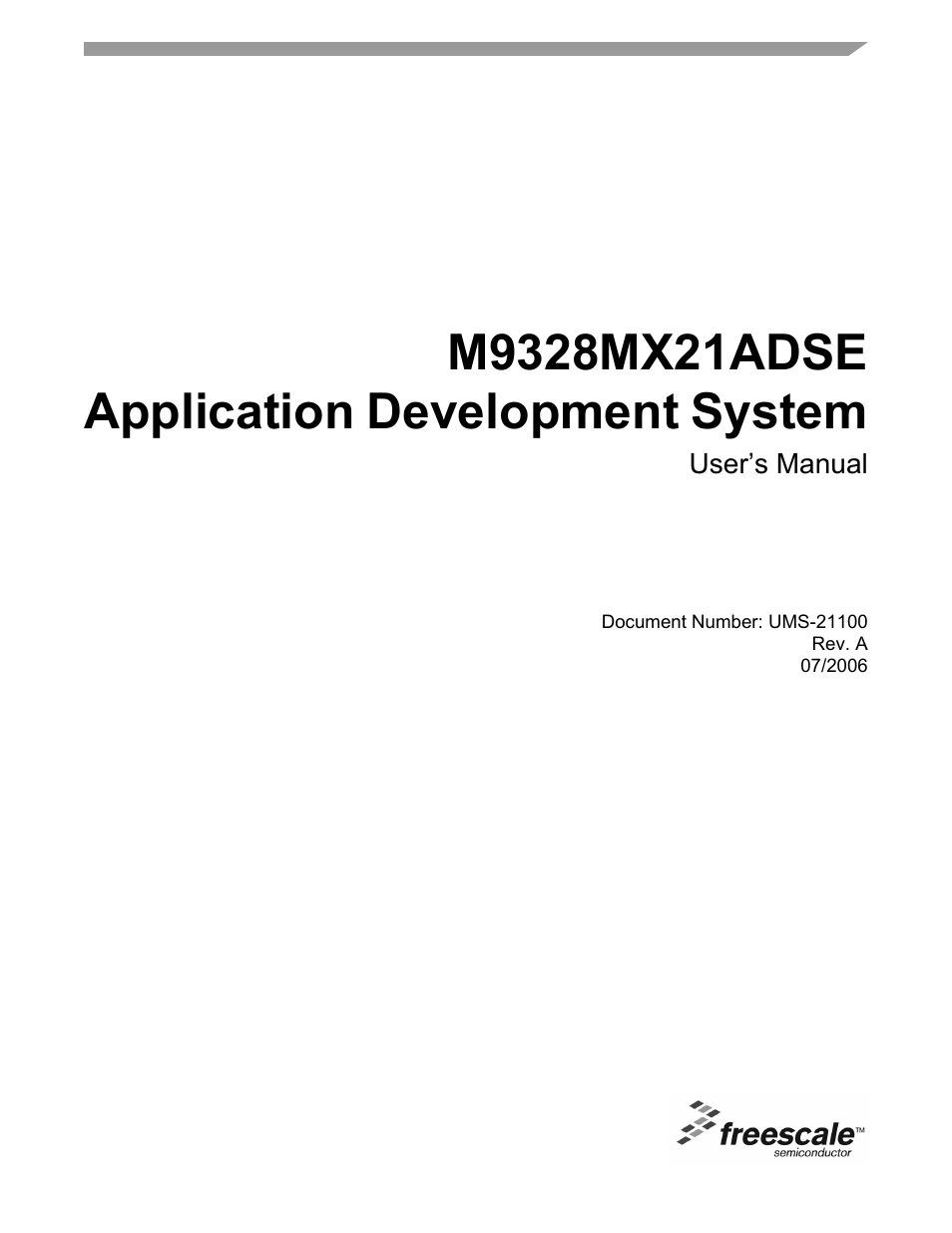 Freescale Semiconductor M9328MX21ADSE User Manual | 64 pages