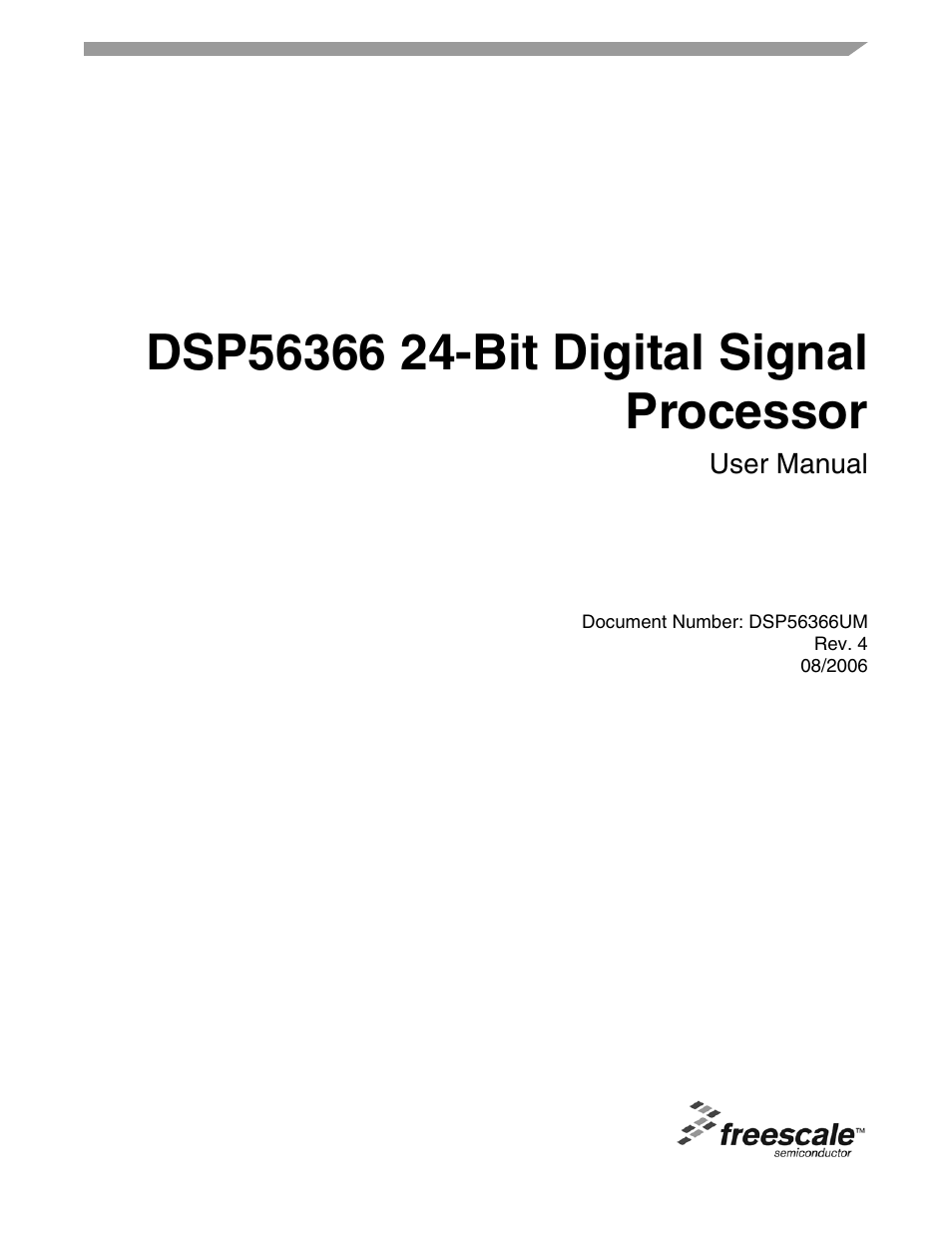 Freescale Semiconductor DSP56366 User Manual | 366 pages