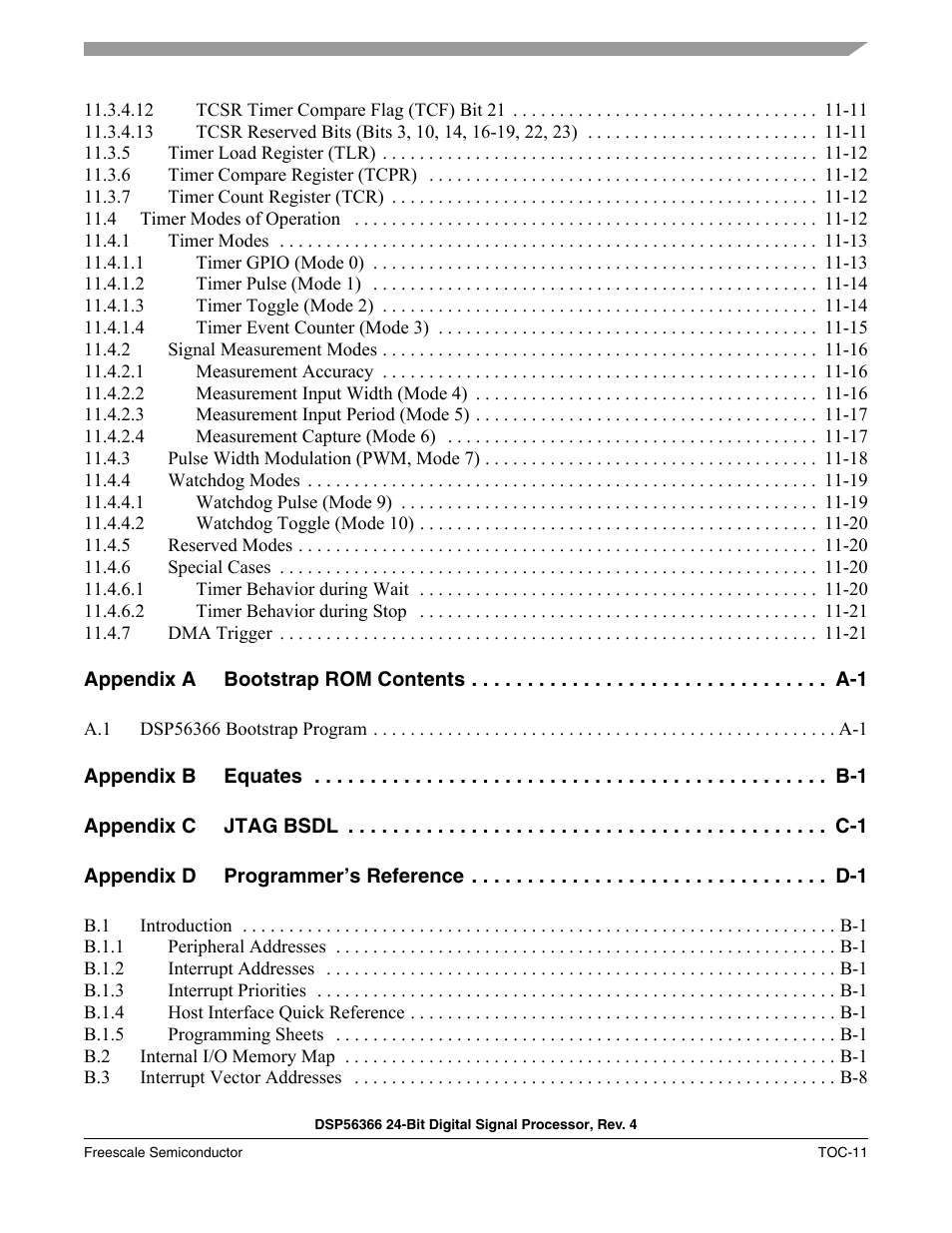 Freescale Semiconductor DSP56366 User Manual | Page 13 / 366