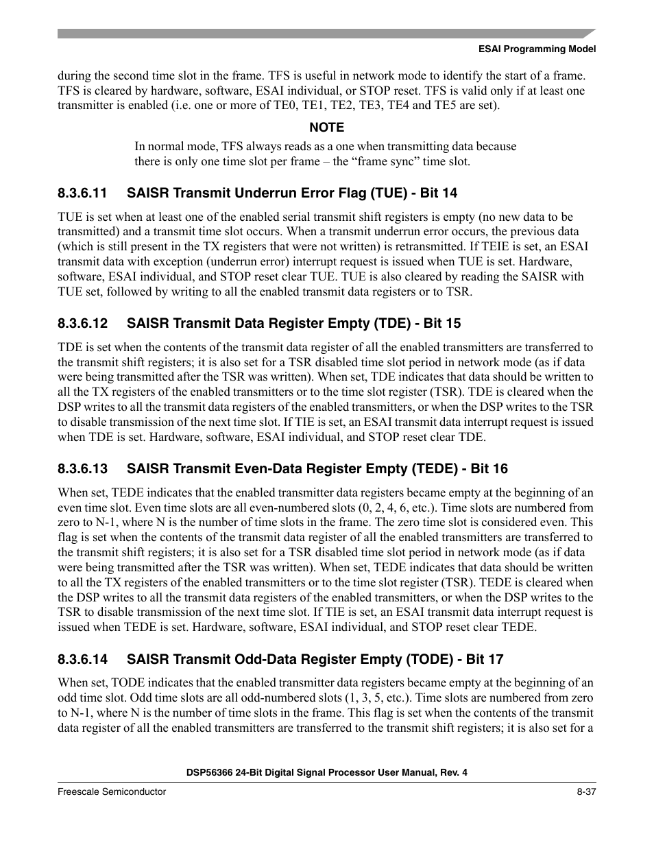Freescale Semiconductor DSP56366 User Manual | Page 187 / 366