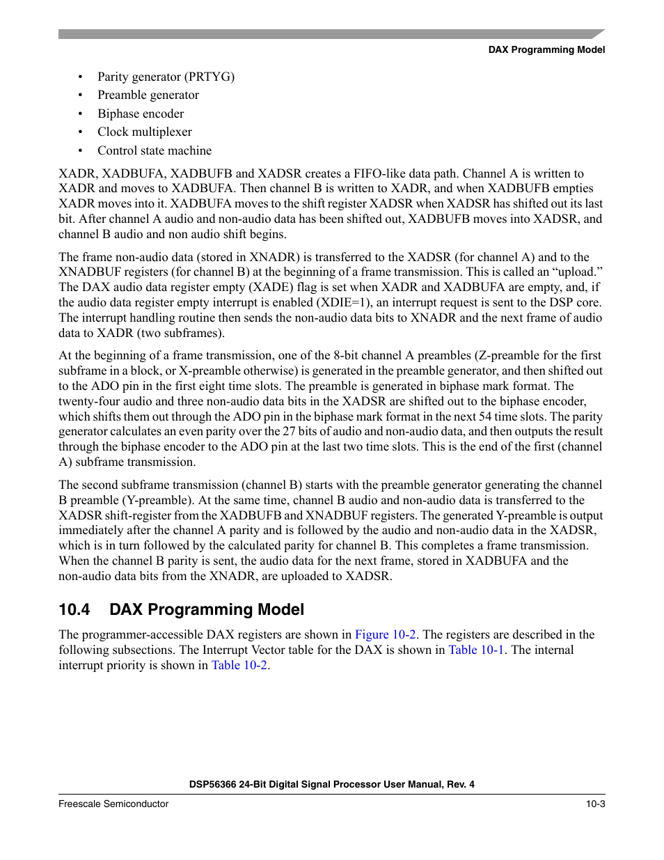 4 dax programming model, Dax programming model -3 | Freescale Semiconductor DSP56366 User Manual | Page 219 / 366