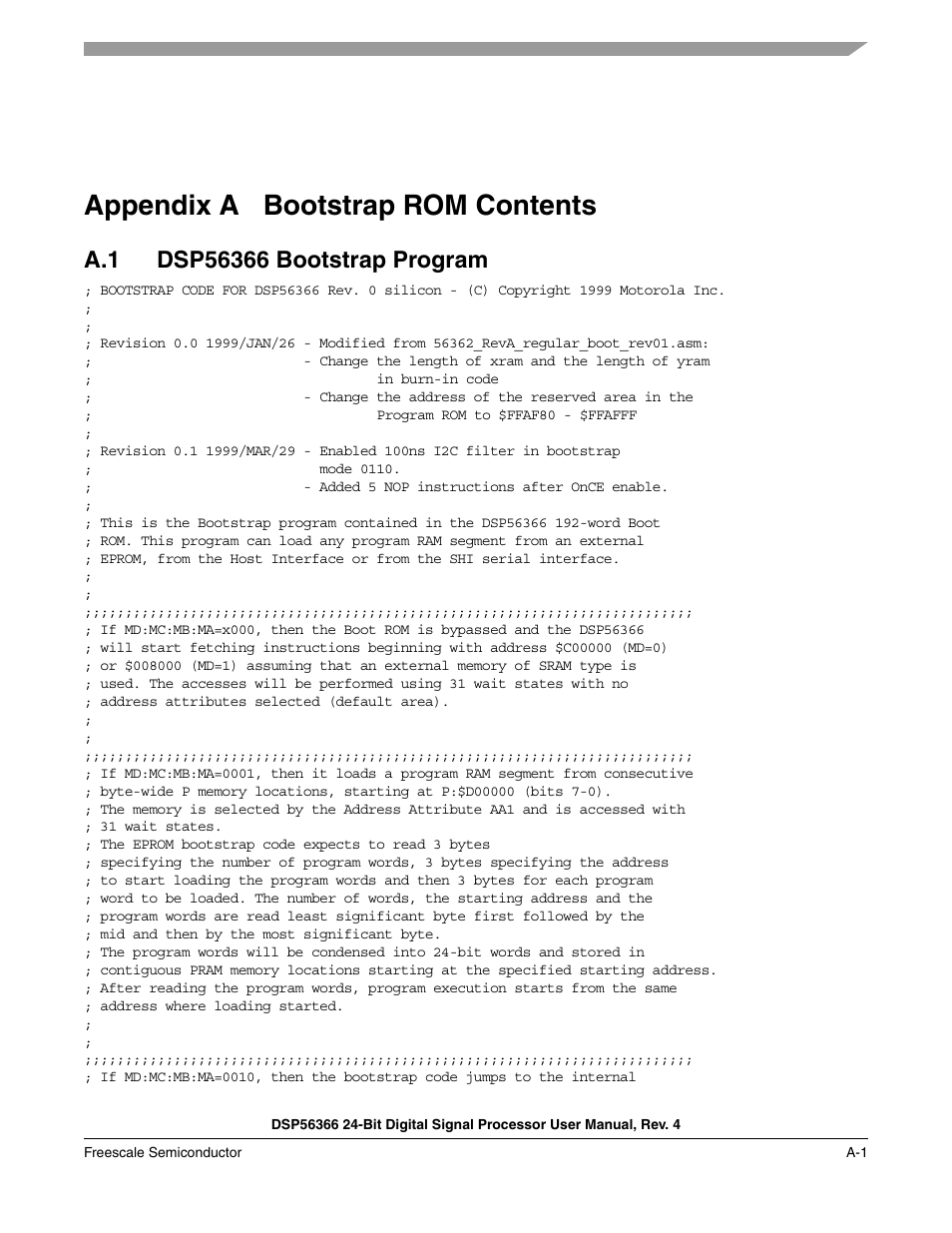 Freescale Semiconductor DSP56366 User Manual | Page 253 / 366