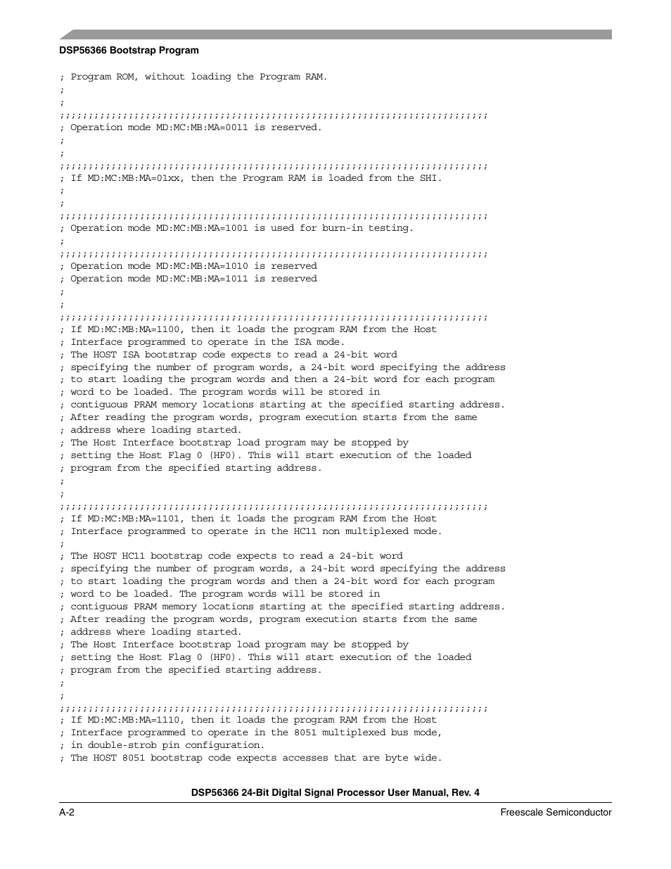 Freescale Semiconductor DSP56366 User Manual | Page 254 / 366