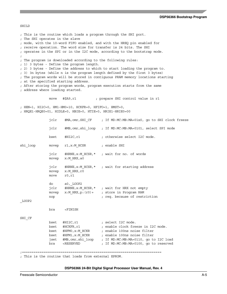 Freescale Semiconductor DSP56366 User Manual | Page 257 / 366