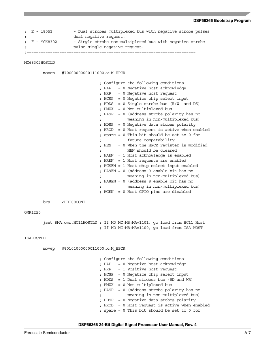 Freescale Semiconductor DSP56366 User Manual | Page 259 / 366