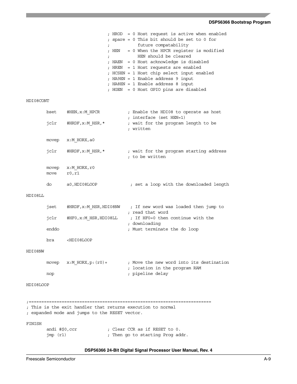 Freescale Semiconductor DSP56366 User Manual | Page 261 / 366