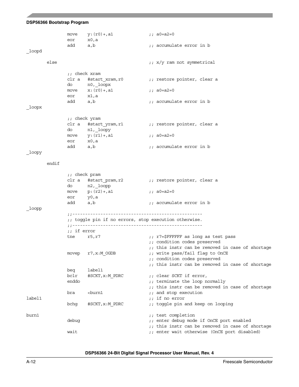 Freescale Semiconductor DSP56366 User Manual | Page 264 / 366