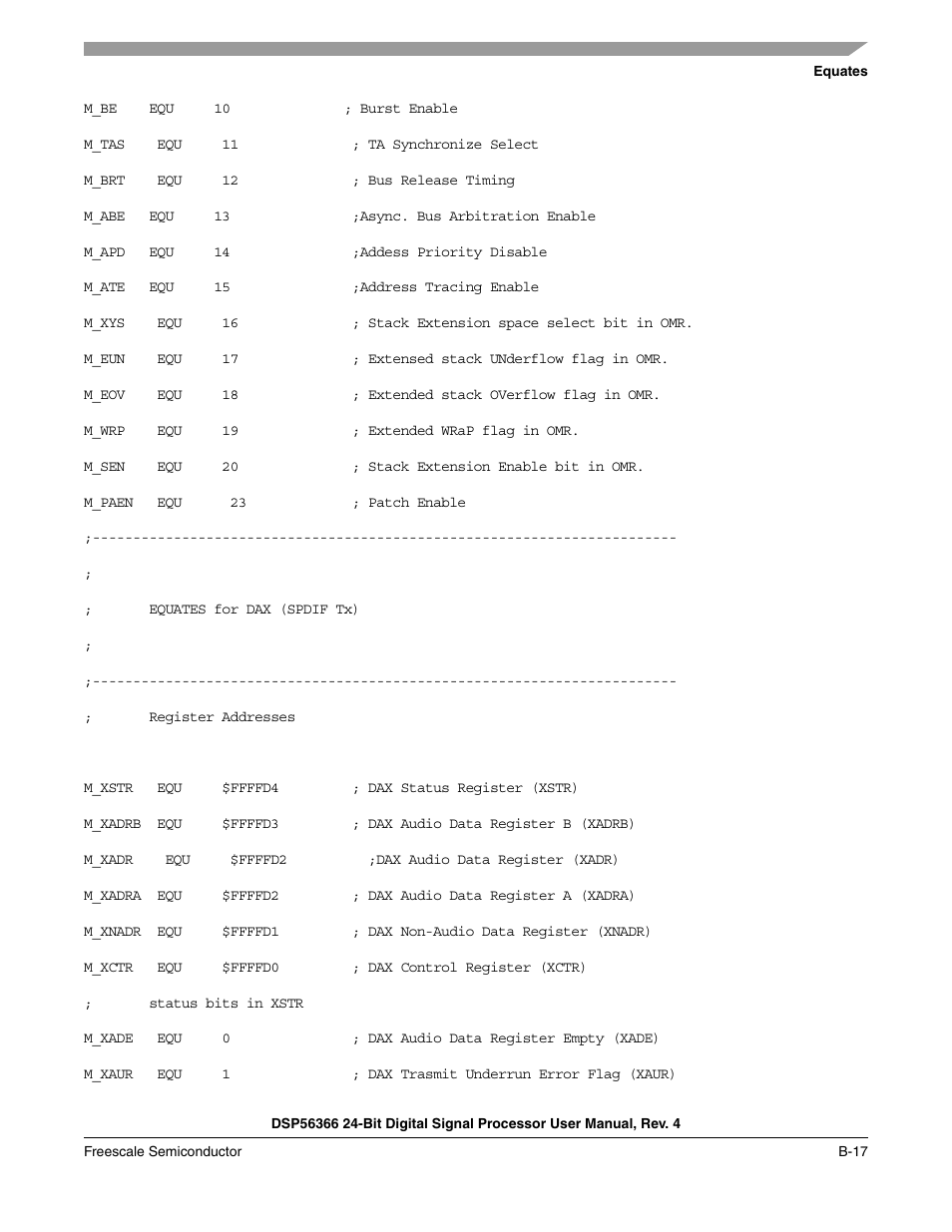 Freescale Semiconductor DSP56366 User Manual | Page 283 / 366