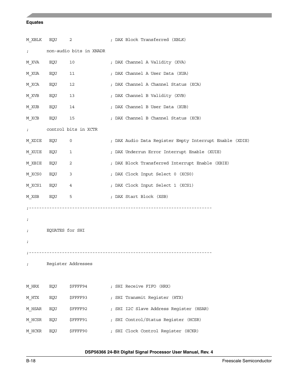 Freescale Semiconductor DSP56366 User Manual | Page 284 / 366