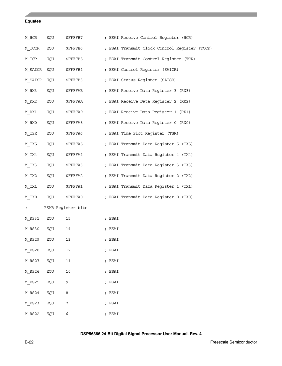 Freescale Semiconductor DSP56366 User Manual | Page 288 / 366