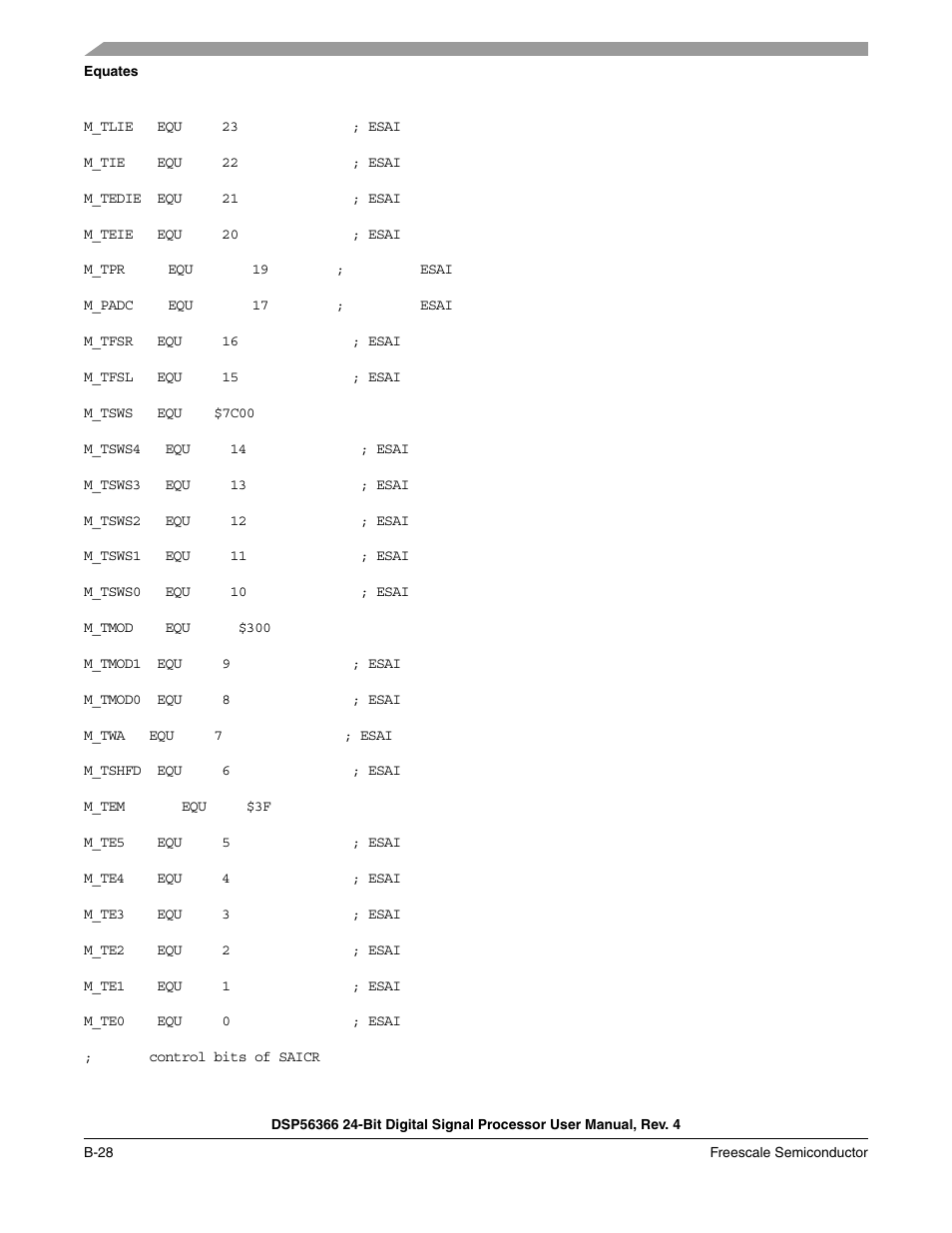 Freescale Semiconductor DSP56366 User Manual | Page 294 / 366