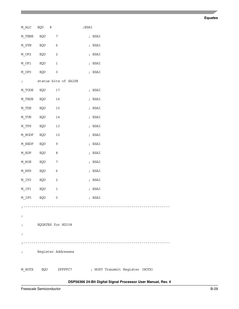 Freescale Semiconductor DSP56366 User Manual | Page 295 / 366