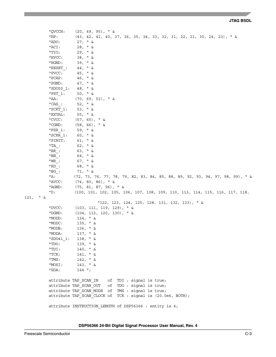 Freescale Semiconductor DSP56366 User Manual | Page 303 / 366