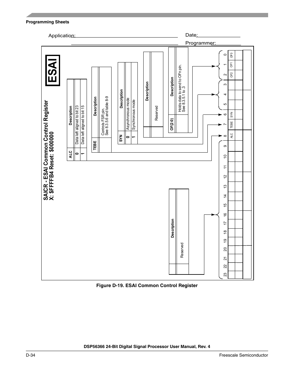 Esai | Freescale Semiconductor DSP56366 User Manual | Page 342 / 366