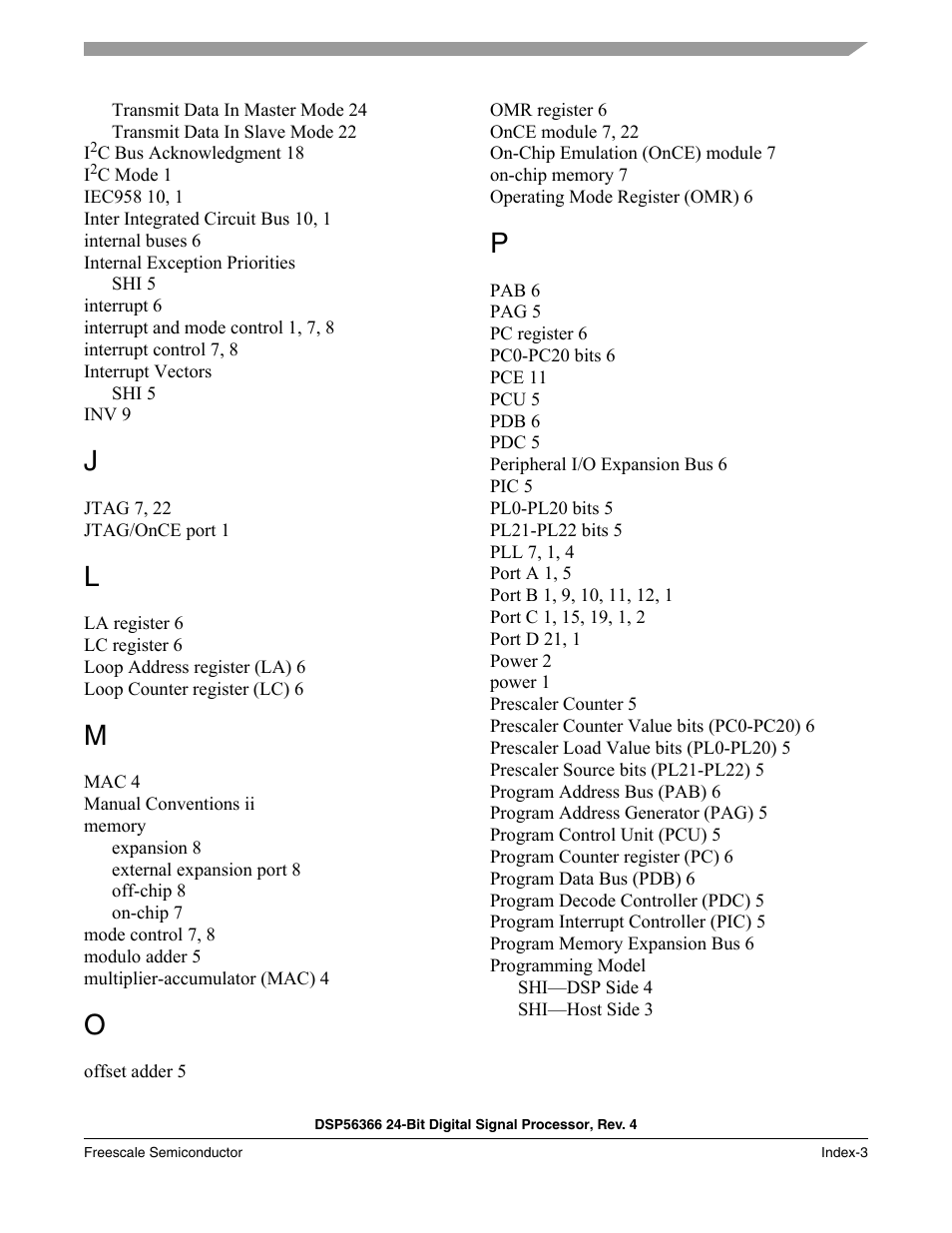 Freescale Semiconductor DSP56366 User Manual | Page 363 / 366