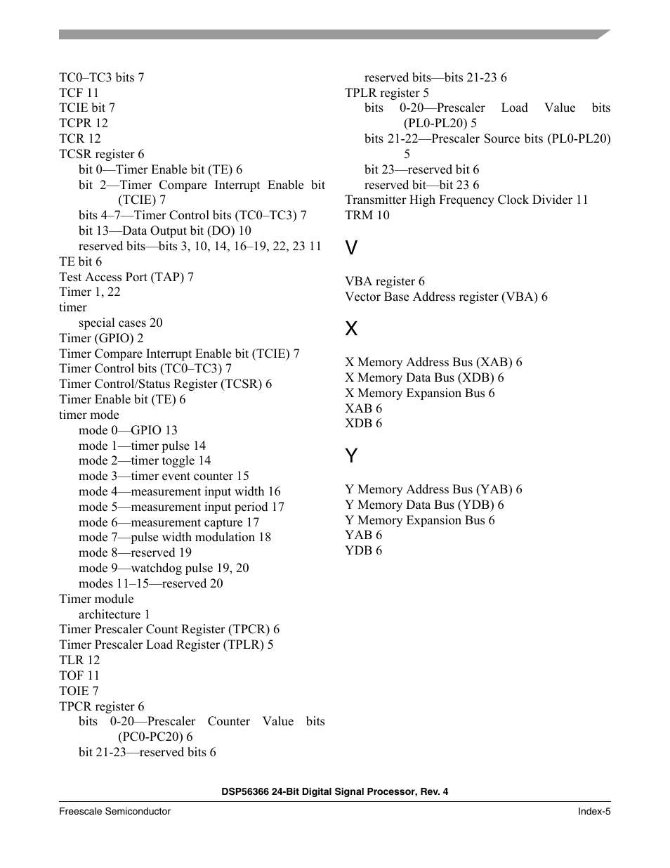 Freescale Semiconductor DSP56366 User Manual | Page 365 / 366