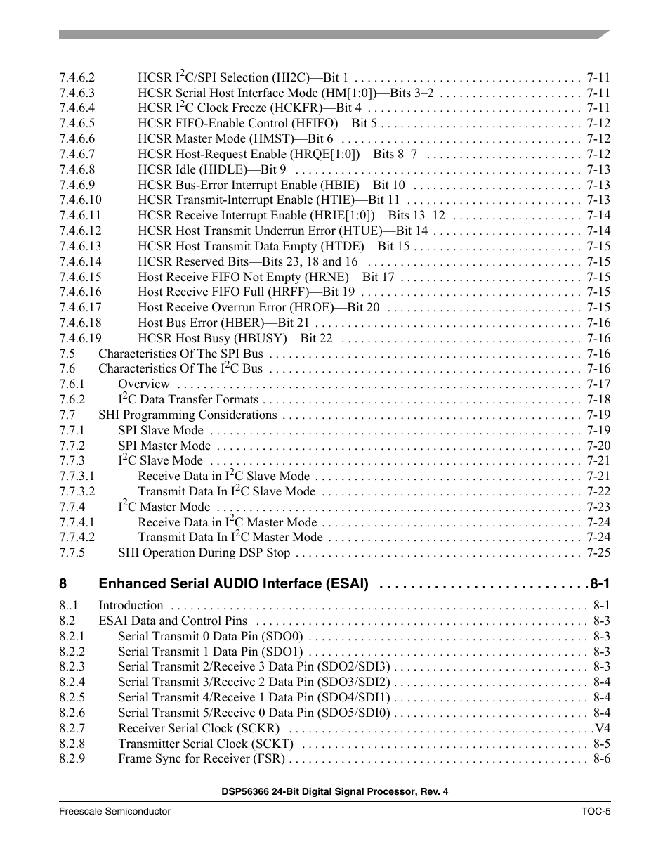 Freescale Semiconductor DSP56366 User Manual | Page 7 / 366