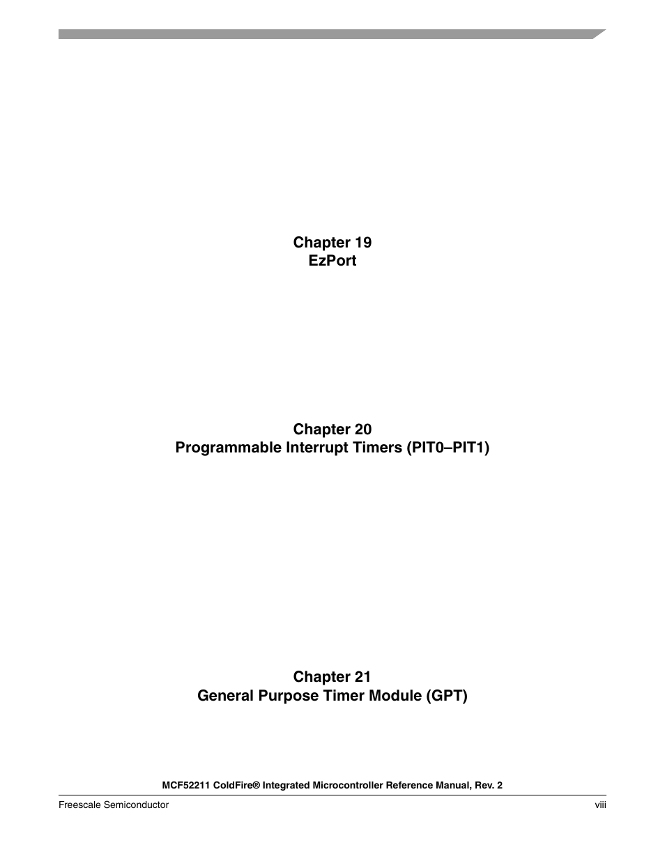 Freescale Semiconductor ColdFire MCF52210 User Manual | Page 10 / 576