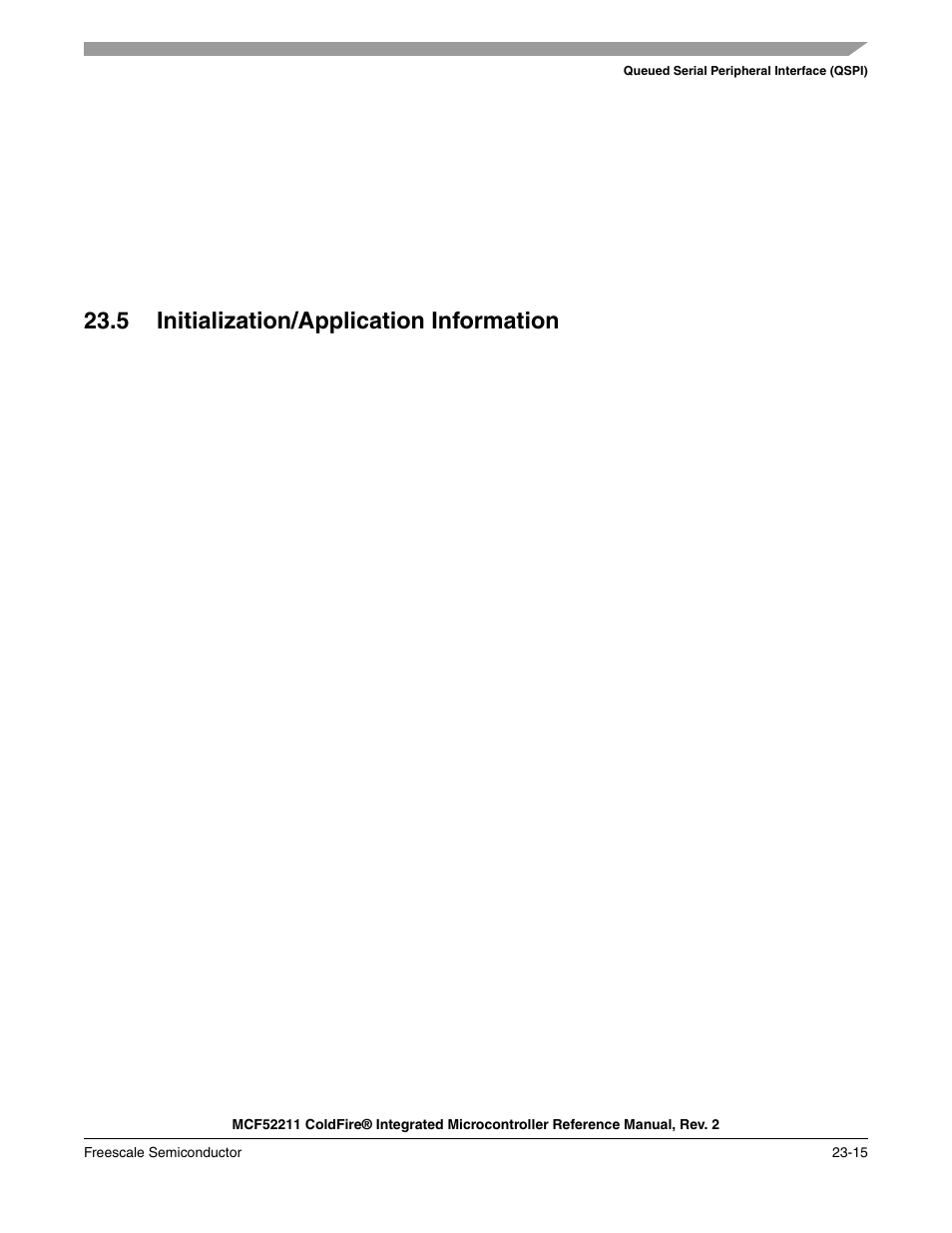 5 initialization/application information, 5 initialization/application information -15 | Freescale Semiconductor ColdFire MCF52210 User Manual | Page 385 / 576