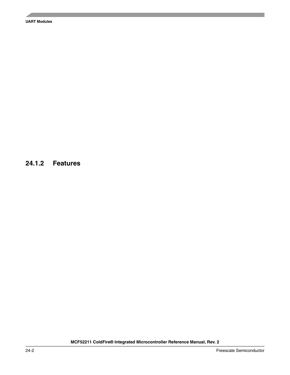 2 features, 2 features -2 | Freescale Semiconductor ColdFire MCF52210 User Manual | Page 388 / 576