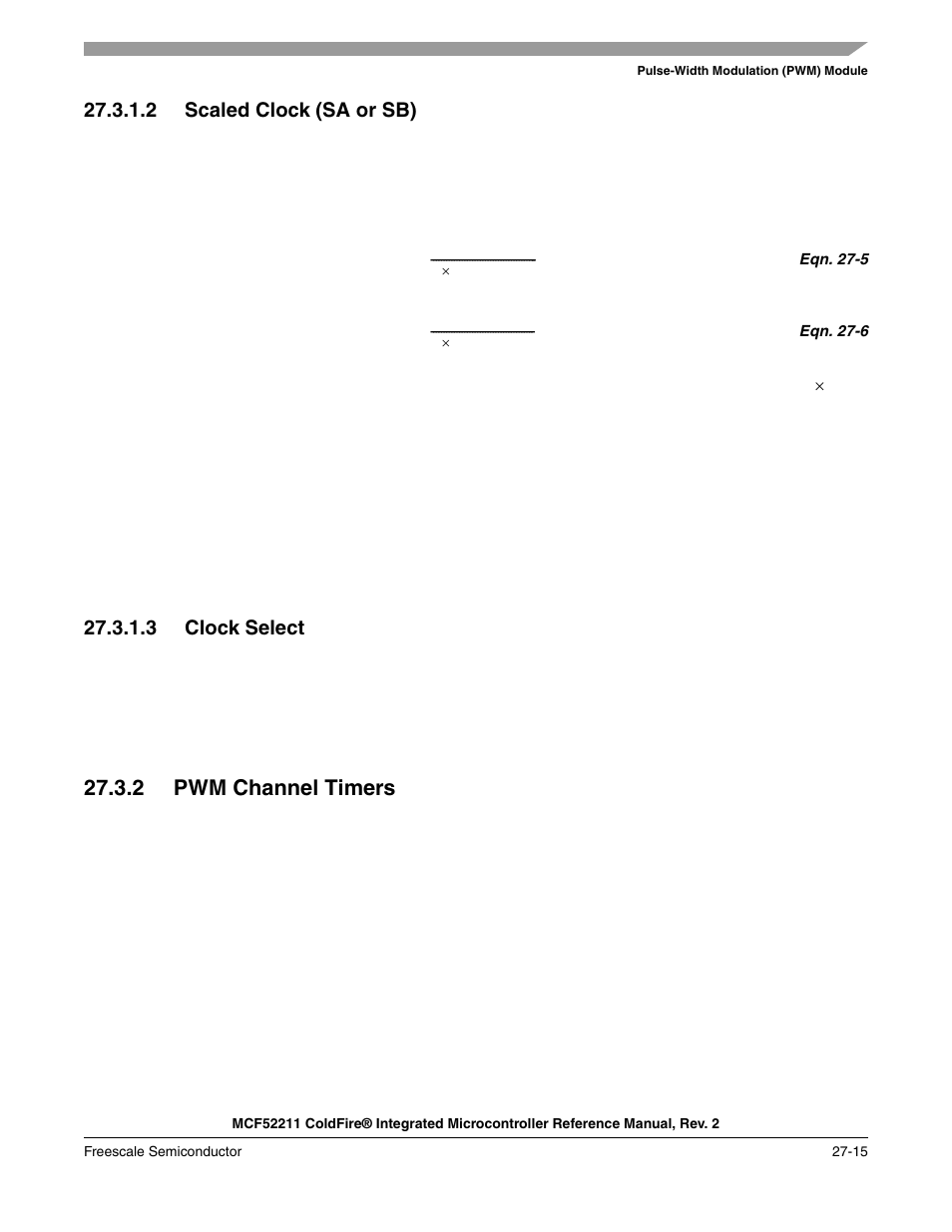 2 pwm channel timers, 2 pwm channel timers -15 | Freescale Semiconductor ColdFire MCF52210 User Manual | Page 489 / 576