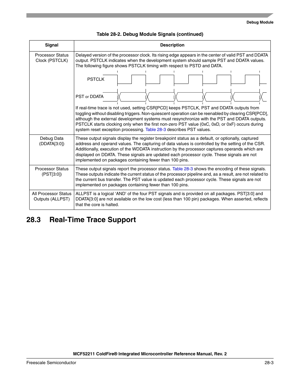 3 real-time trace support, 3 real-time trace support -3 | Freescale Semiconductor ColdFire MCF52210 User Manual | Page 499 / 576