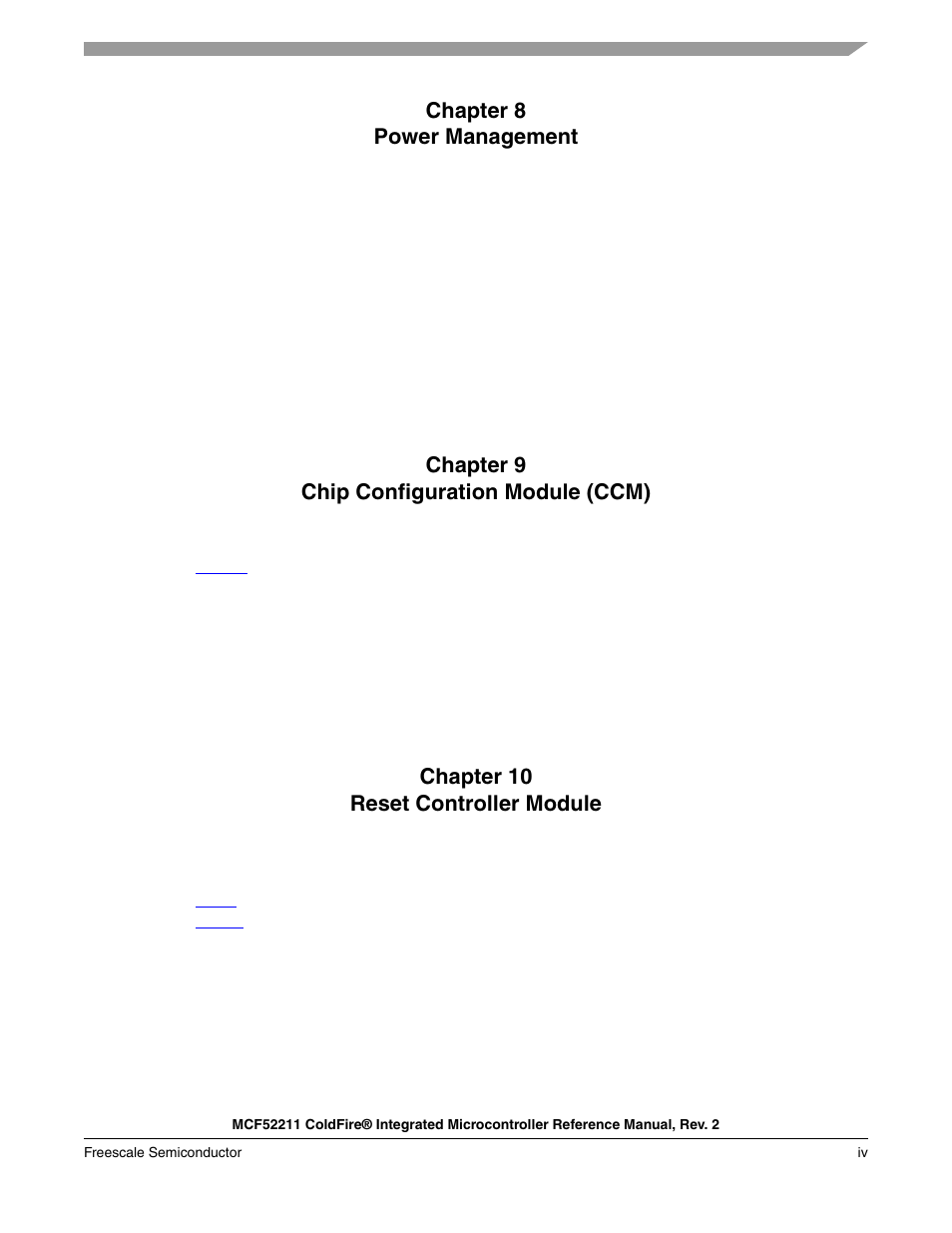 Freescale Semiconductor ColdFire MCF52210 User Manual | Page 6 / 576