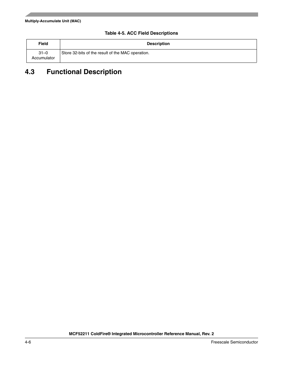 3 functional description, Functional description -6 | Freescale Semiconductor ColdFire MCF52210 User Manual | Page 82 / 576