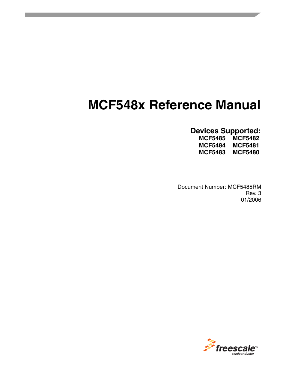 Freescale Semiconductor MCF5480 User Manual | 1032 pages