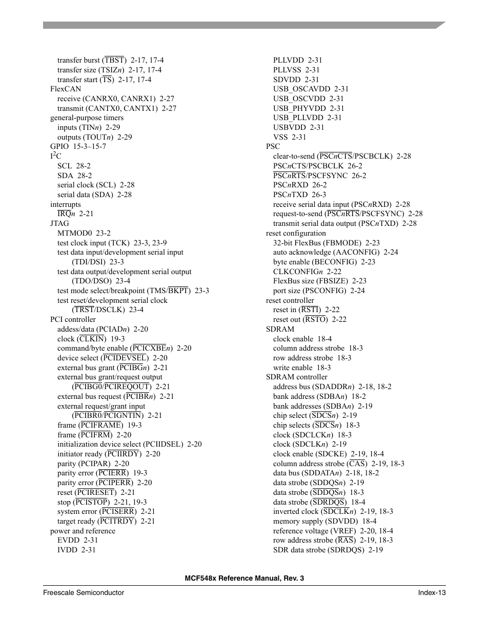 Freescale Semiconductor MCF5480 User Manual | Page 1027 / 1032