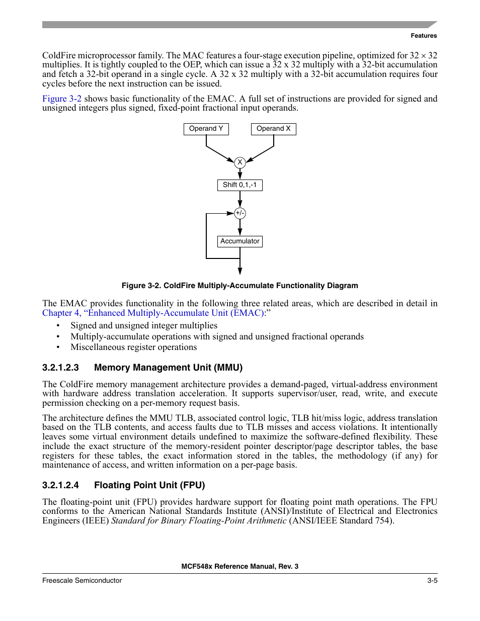 3 memory management unit (mmu), 4 floating point unit (fpu) | Freescale Semiconductor MCF5480 User Manual | Page 109 / 1032