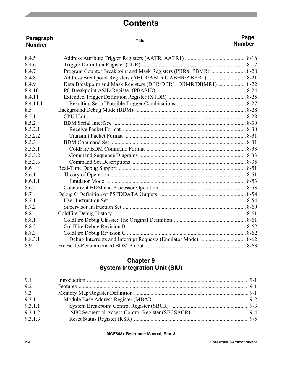 Freescale Semiconductor MCF5480 User Manual | Page 14 / 1032