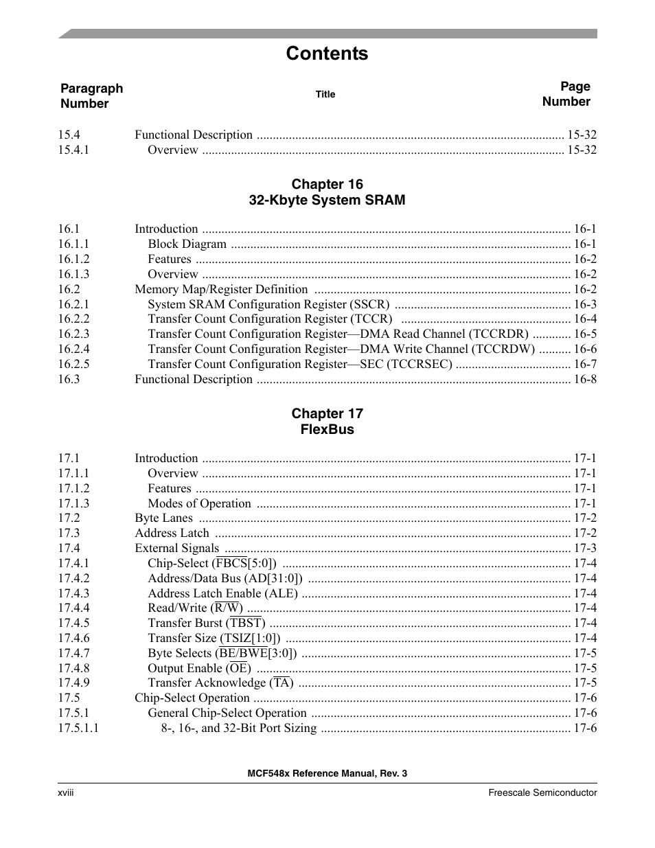 Freescale Semiconductor MCF5480 User Manual | Page 18 / 1032