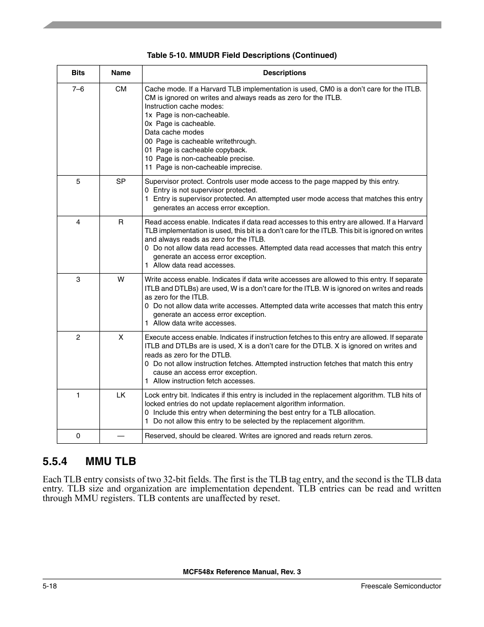 4 mmu tlb, Mmu tlb -18 | Freescale Semiconductor MCF5480 User Manual | Page 184 / 1032