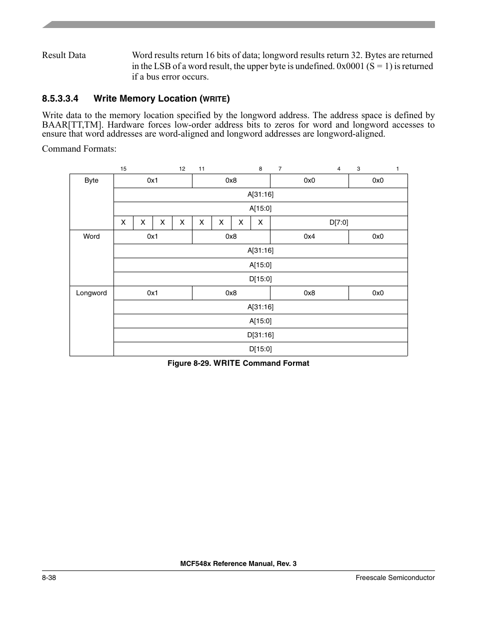 4 write memory location (write) | Freescale Semiconductor MCF5480 User Manual | Page 288 / 1032