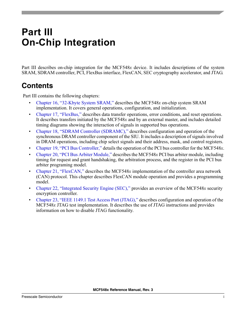 Freescale Semiconductor MCF5480 User Manual | Page 407 / 1032