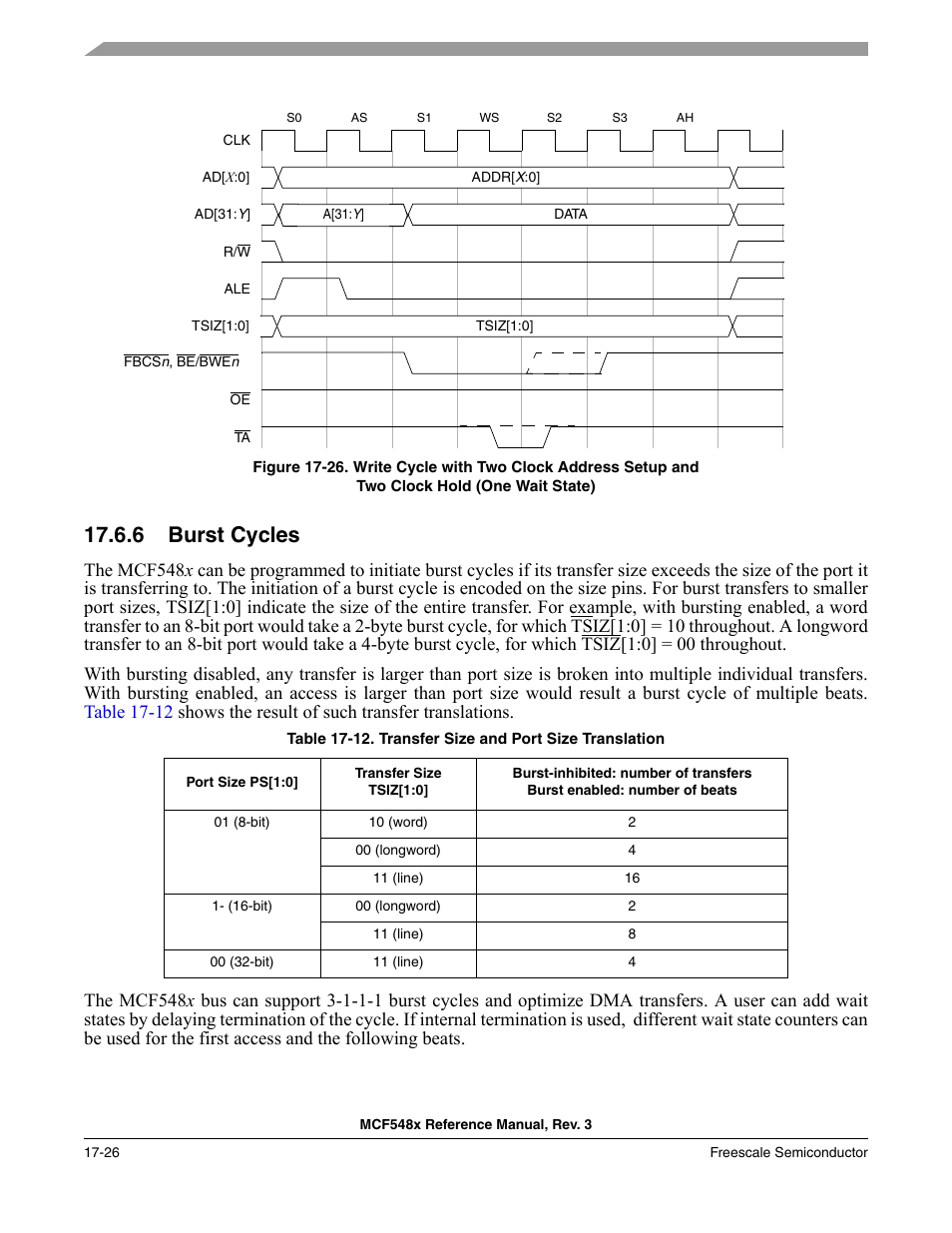 6 burst cycles, Burst cycles -26 | Freescale Semiconductor MCF5480 User Manual | Page 442 / 1032