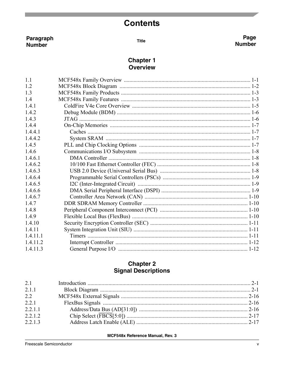 Freescale Semiconductor MCF5480 User Manual | Page 5 / 1032