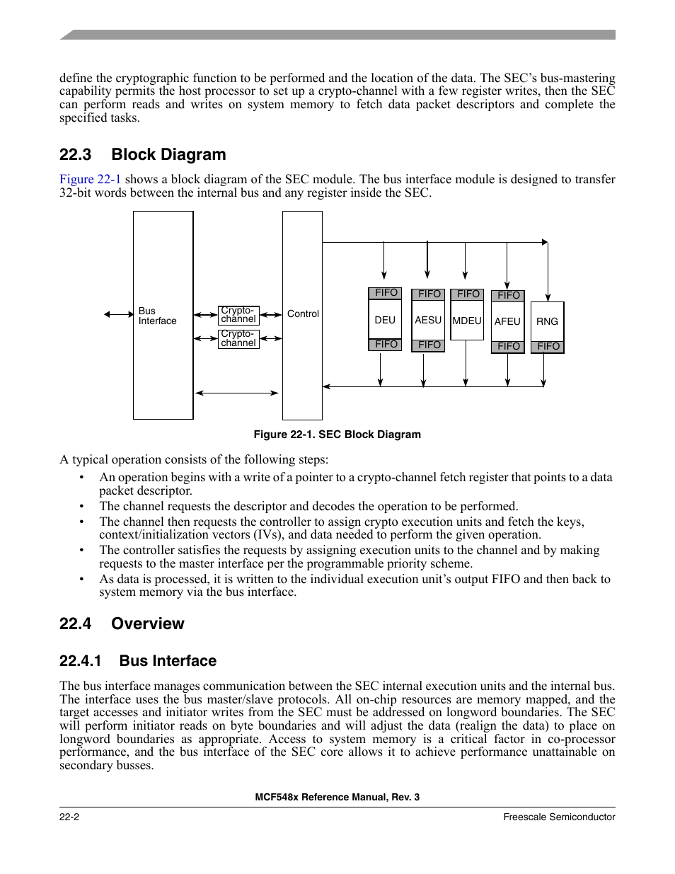 3 block diagram, 4 overview, 1 bus interface | Block diagram -2, Overview -2, Bus interface -2 | Freescale Semiconductor MCF5480 User Manual | Page 604 / 1032