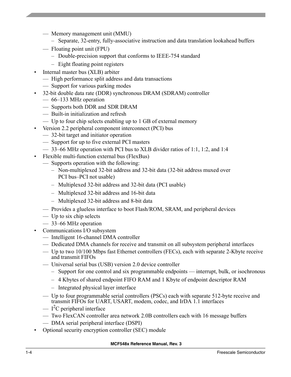 Freescale Semiconductor MCF5480 User Manual | Page 62 / 1032