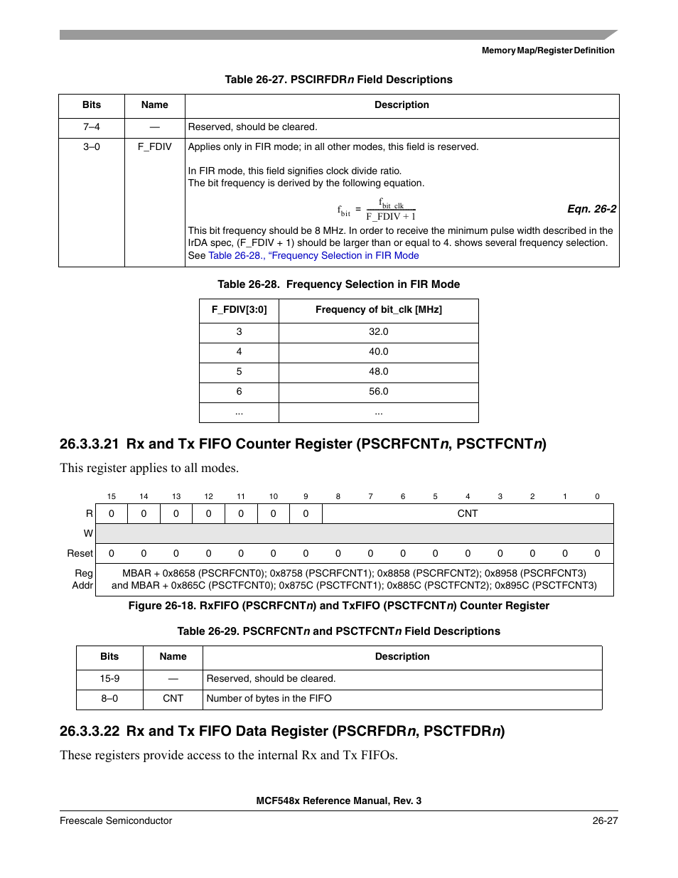 Psctfdrn), This register applies to all modes | Freescale Semiconductor MCF5480 User Manual | Page 789 / 1032