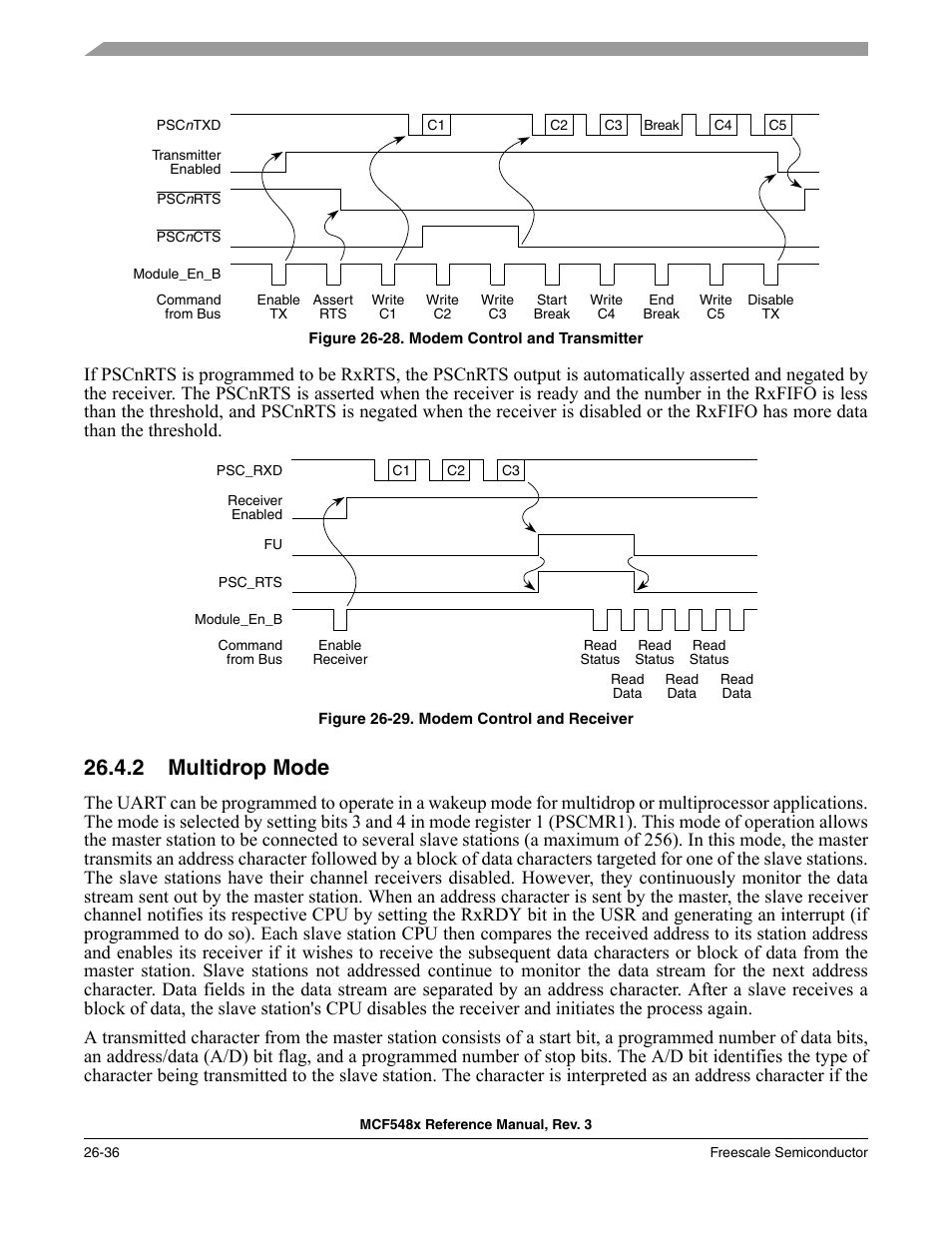 2 multidrop mode, Multidrop mode -36 | Freescale Semiconductor MCF5480 User Manual | Page 798 / 1032