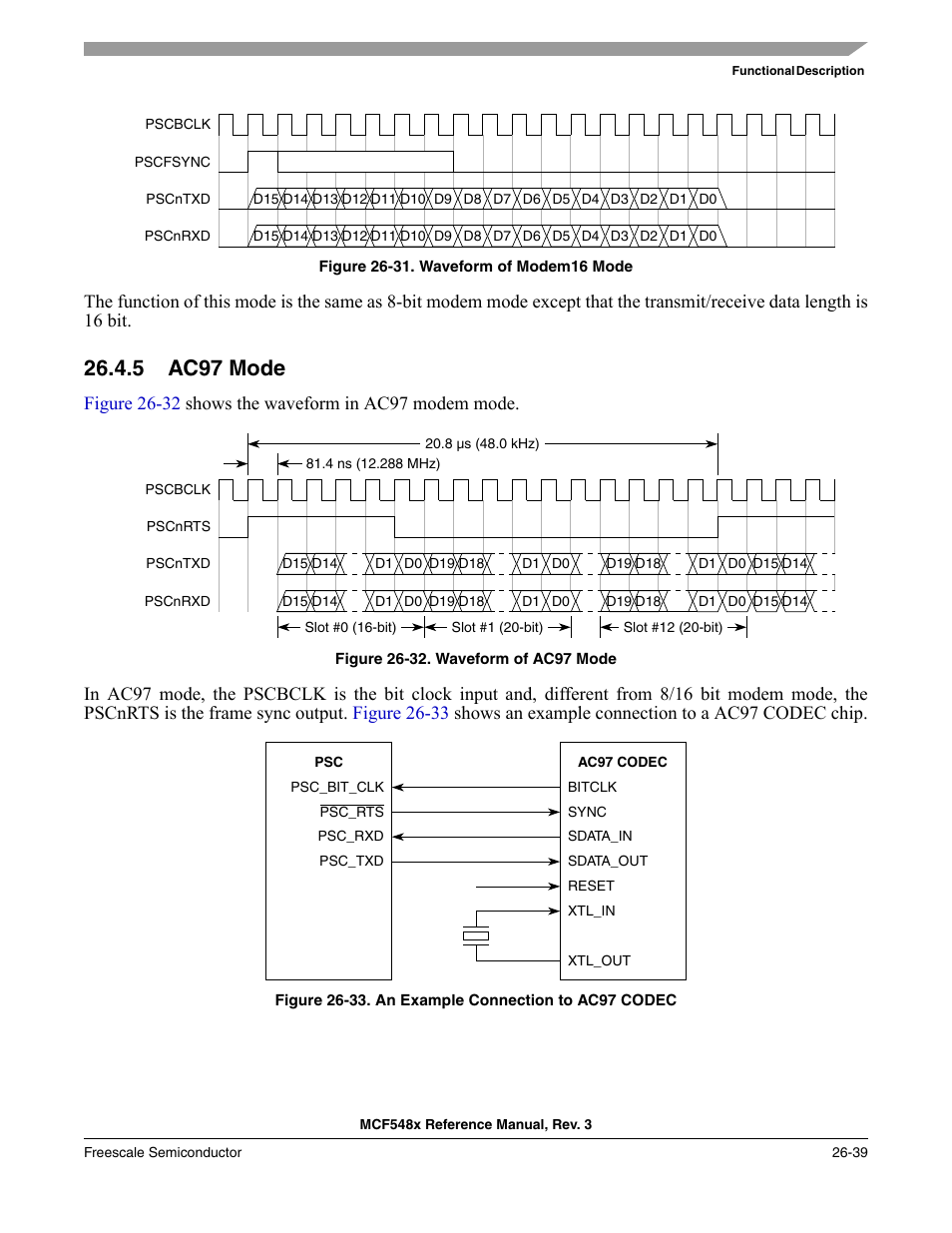 5 ac97 mode, Ac97 mode -39 | Freescale Semiconductor MCF5480 User Manual | Page 801 / 1032