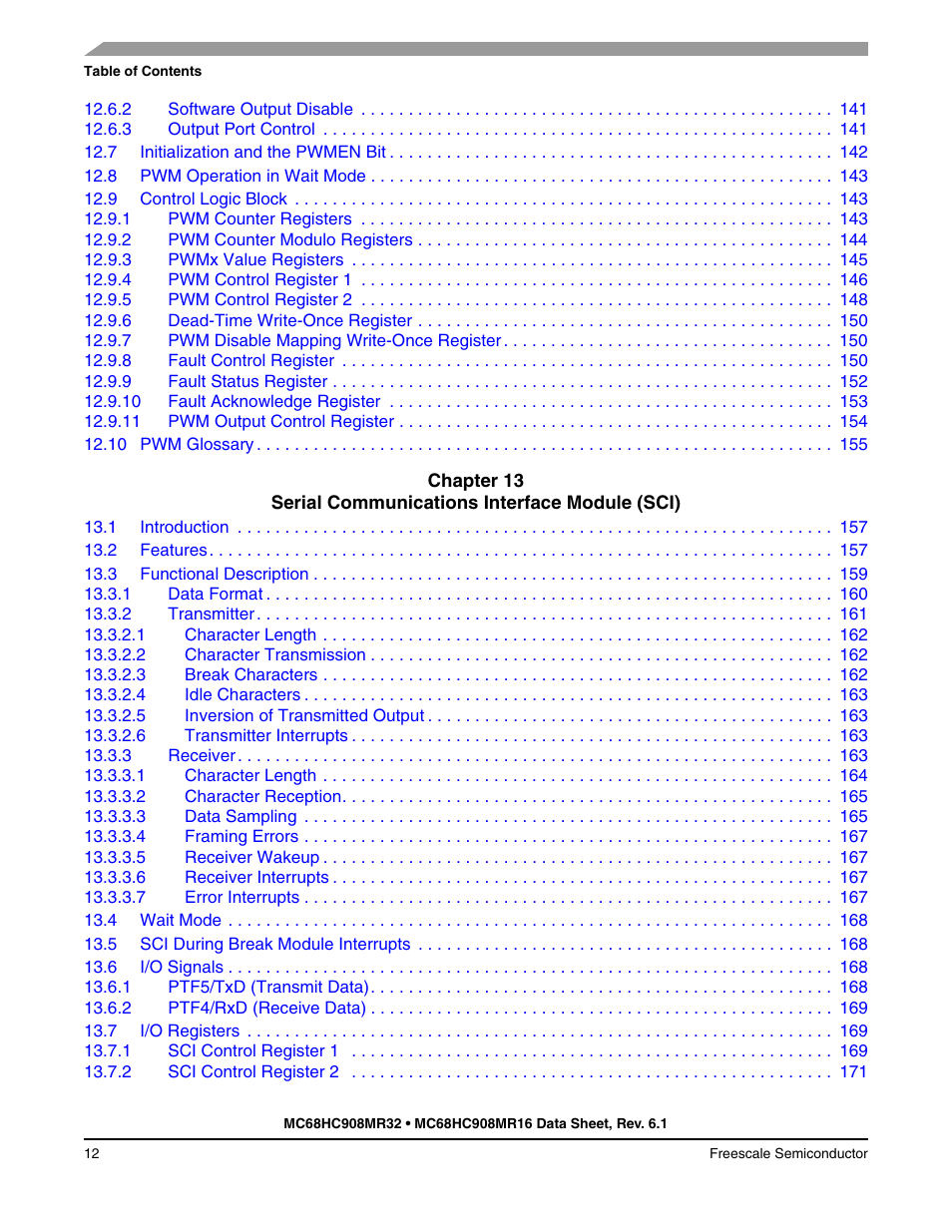 Freescale Semiconductor MC68HC908MR32 User Manual | Page 12 / 282