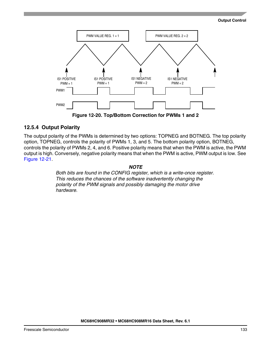 4 output polarity, Output polarity, Figure 12-20 | Freescale Semiconductor MC68HC908MR32 User Manual | Page 133 / 282