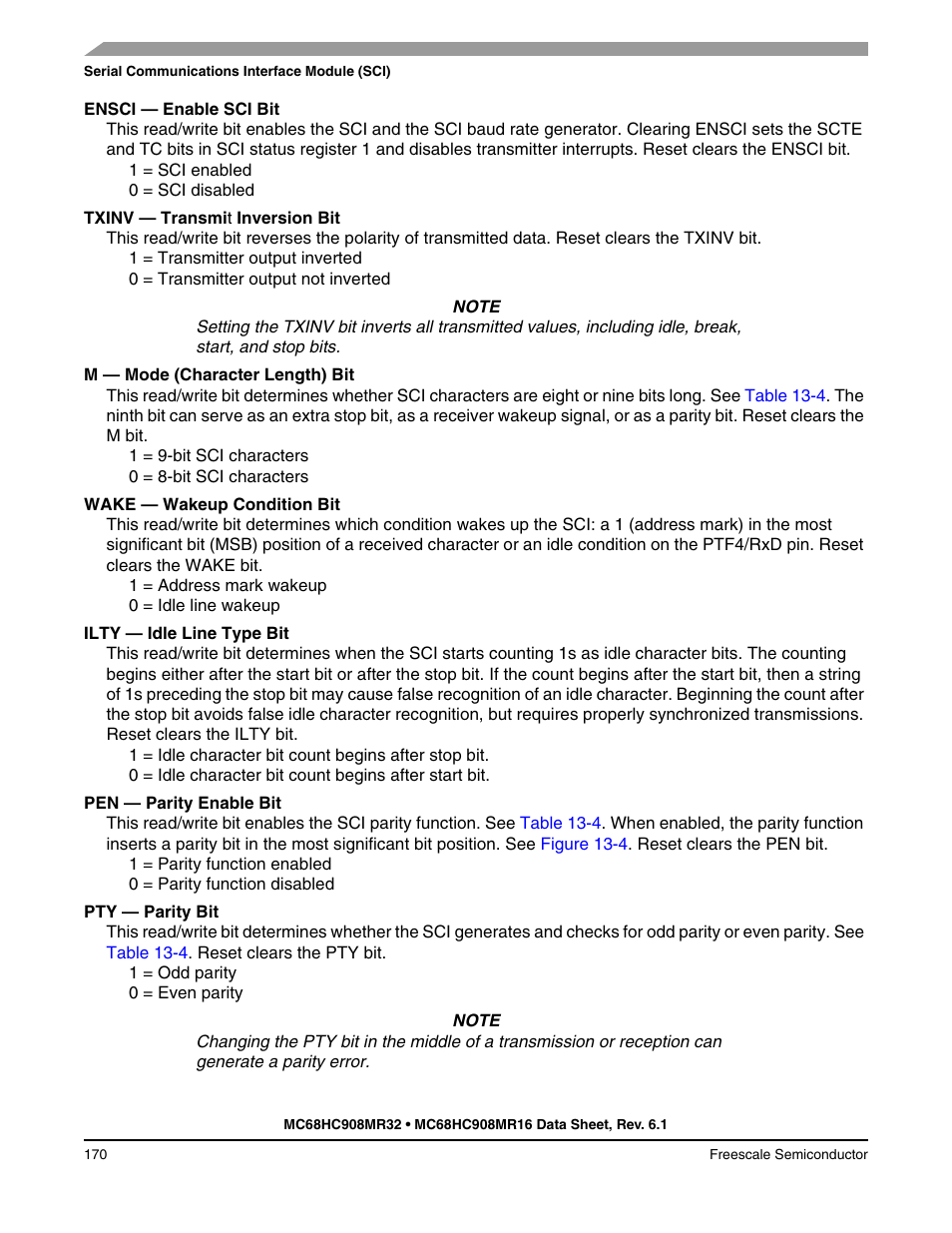 Freescale Semiconductor MC68HC908MR32 User Manual | Page 170 / 282